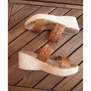 Circus Sam Edelman Boho, Summer, Earthy brown 9 .5 leather espadrilles